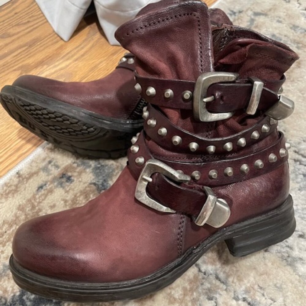 A.S.98 Burgundy Boots EU36